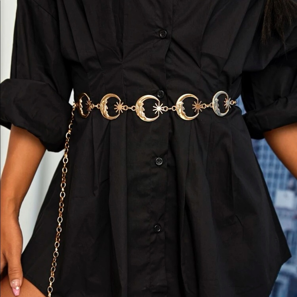 Women’s Gold Chain Moon Belt